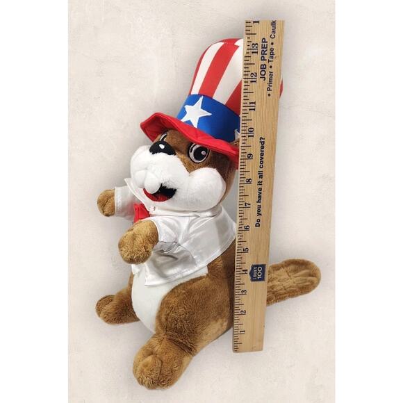 BUC-EE'S PLUSH BEAVER UNCLE SAM FOURTH of JULY 4th USA PATRIOTIC STUFFED ANIMAL - Picture 5 of 5